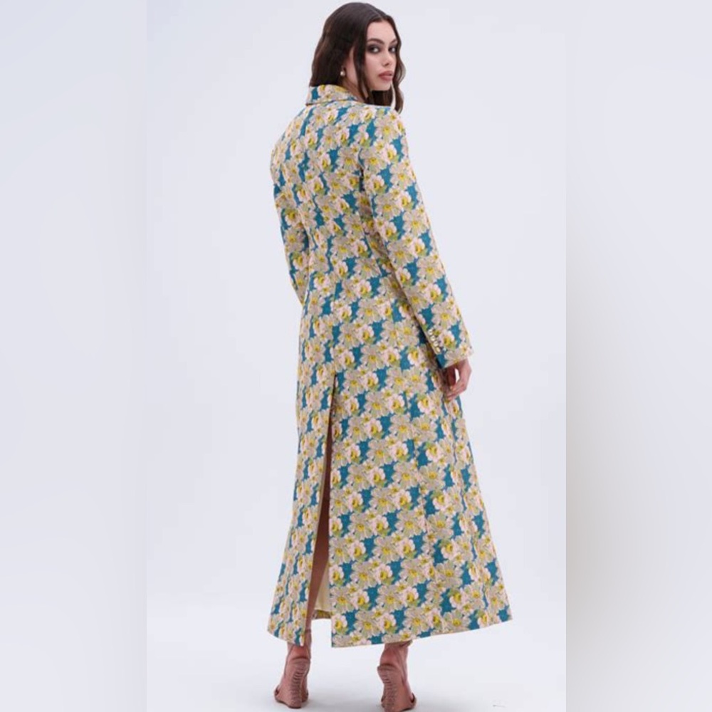 Scarlett Luxe Brocade Maxi Coat - Picture 7 of 9